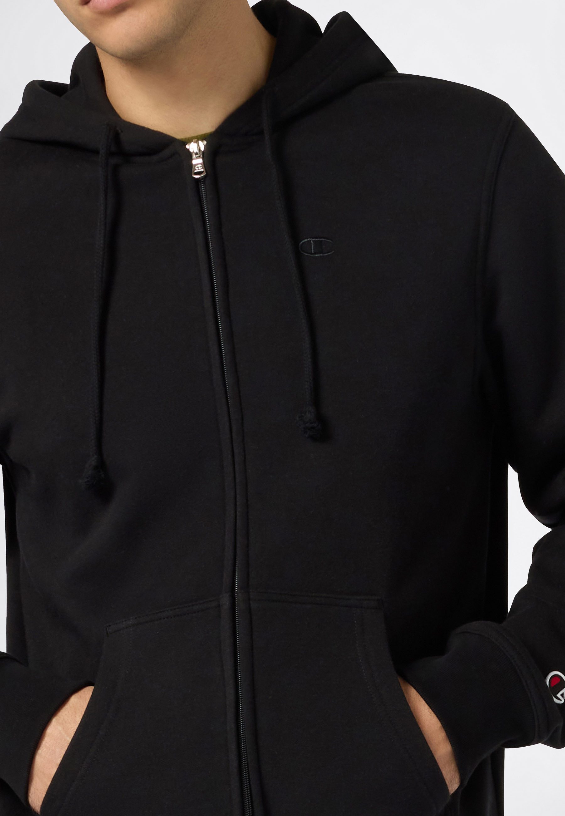 Champion Kapuzensweatjacke aus Baumwolle und Polyester, erhältlich in den Größen S bis XXL