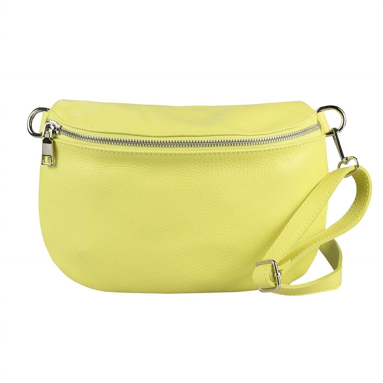 ITALYSHOP24 Bauchtasche Damen Leder Gürteltasche Hüfttasche CrossBody Handytasche, als Schultertasche, CrossOver, Umhängetasche tragbar