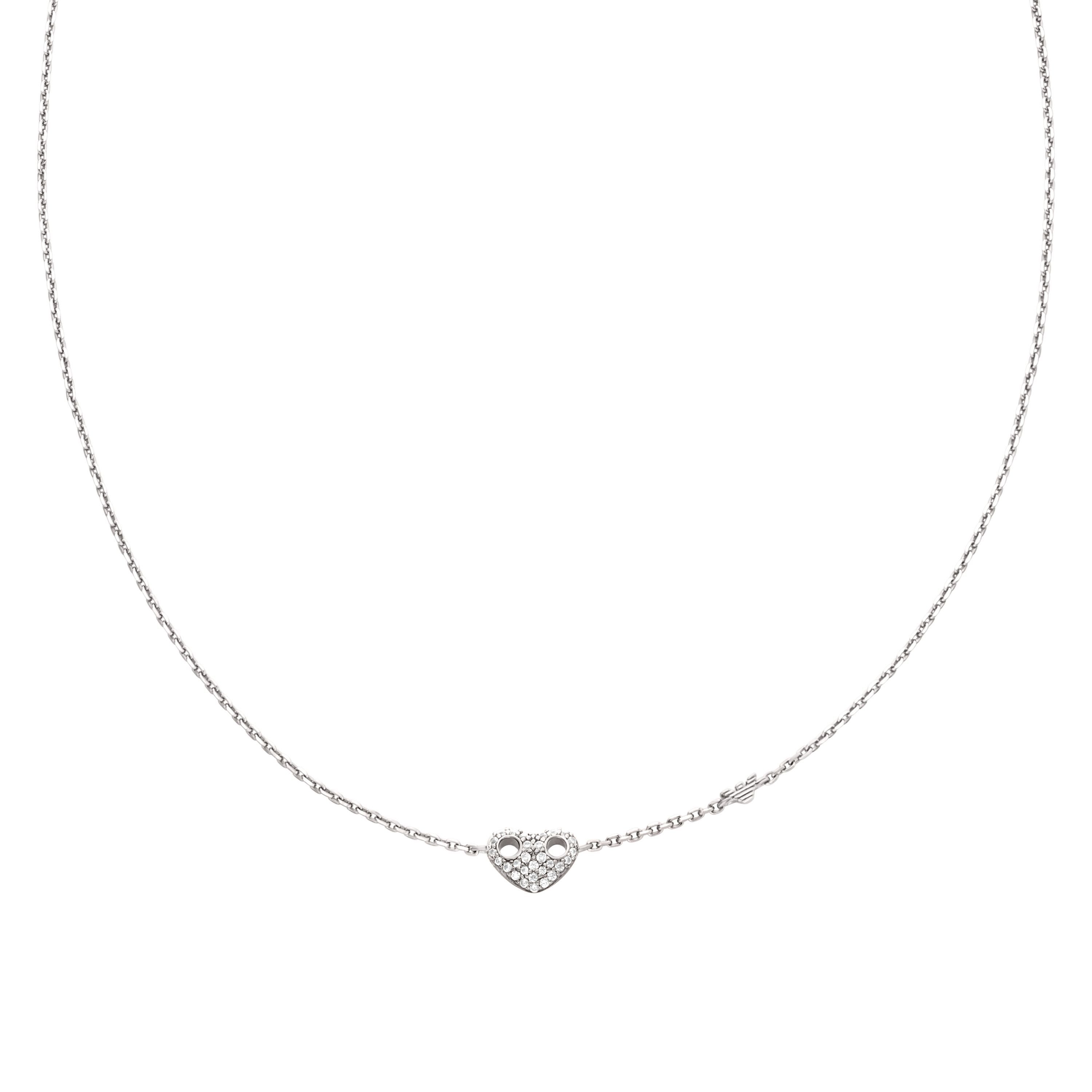 Emporio Armani Kette mit Anhänger Schmuck Geschenk Silber 925 Herz, mit Zirkonia (synth)
