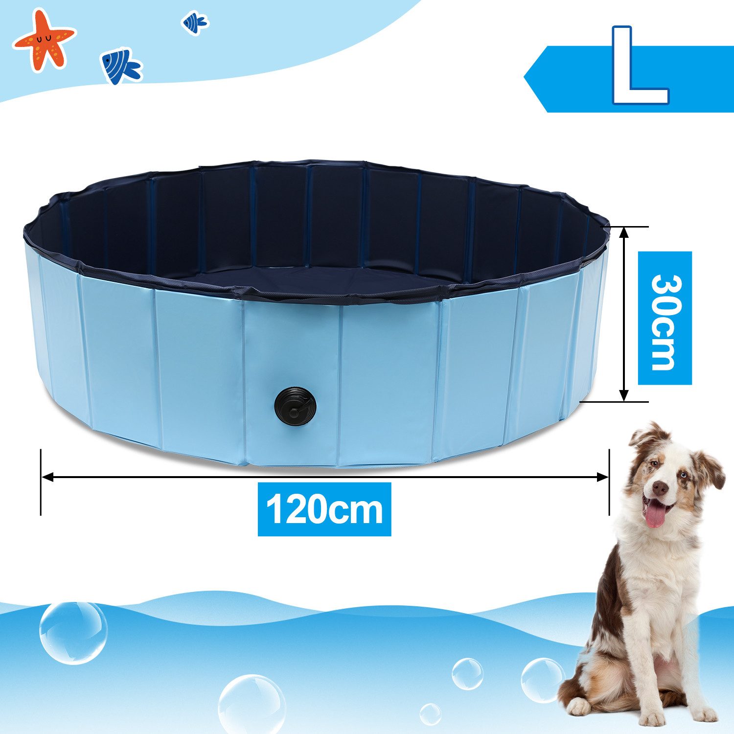 Clanmacy Hundepool Leim Katzen Swimmingpool Schwimmbecken günstig online kaufen