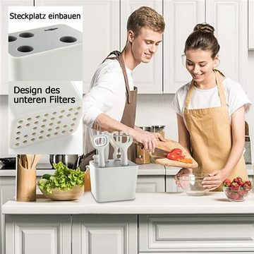 RefinedFlare Esszimmer-Set Küchenutensilien-Set mit Ständer (weiß, 6er-Set), (6-St)