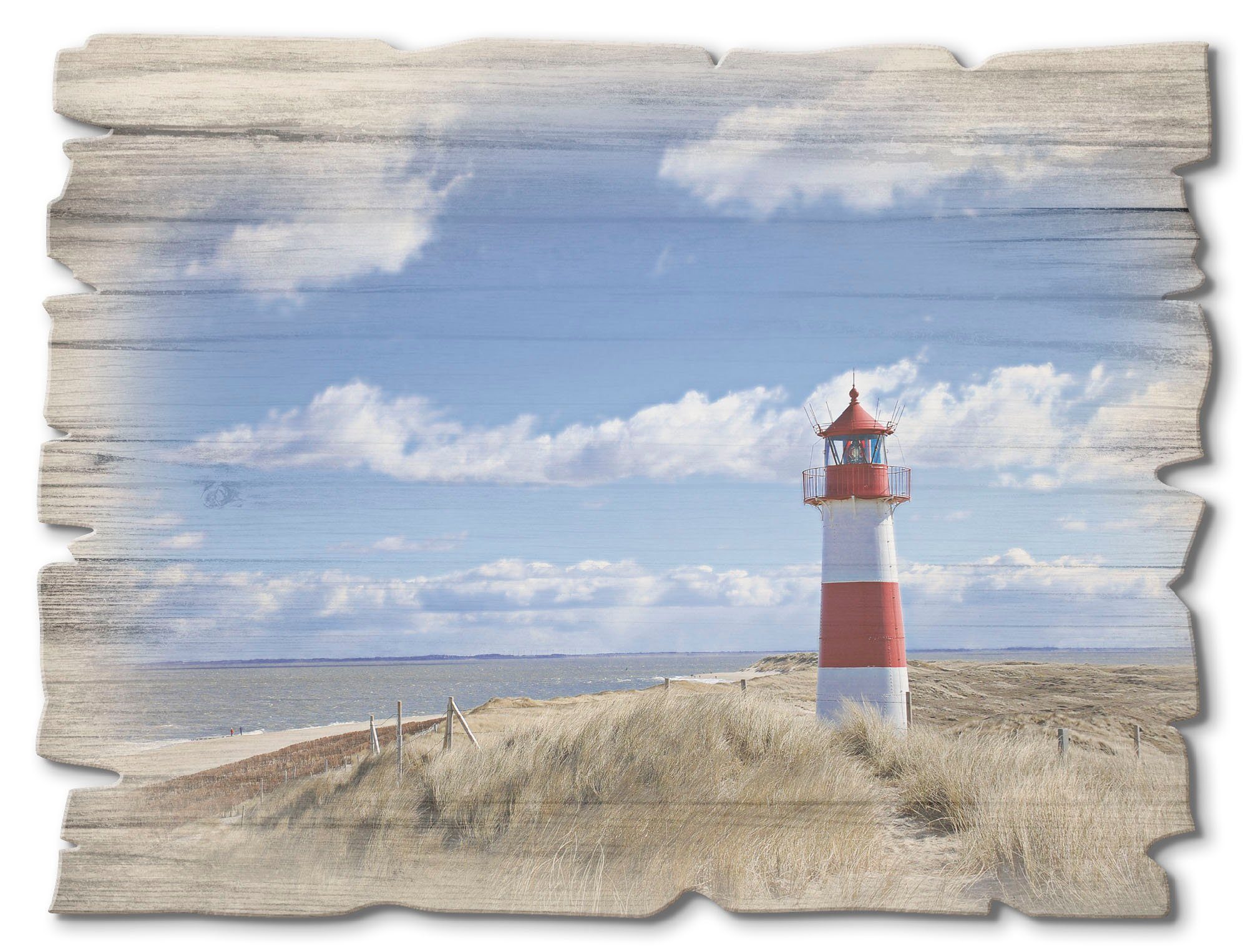 Artland Holzbild Leuchtturm Sylt, Gebäude (1 St), Digitaldruck erhält die  unverwechselbare Maserung des Holzes | Poster