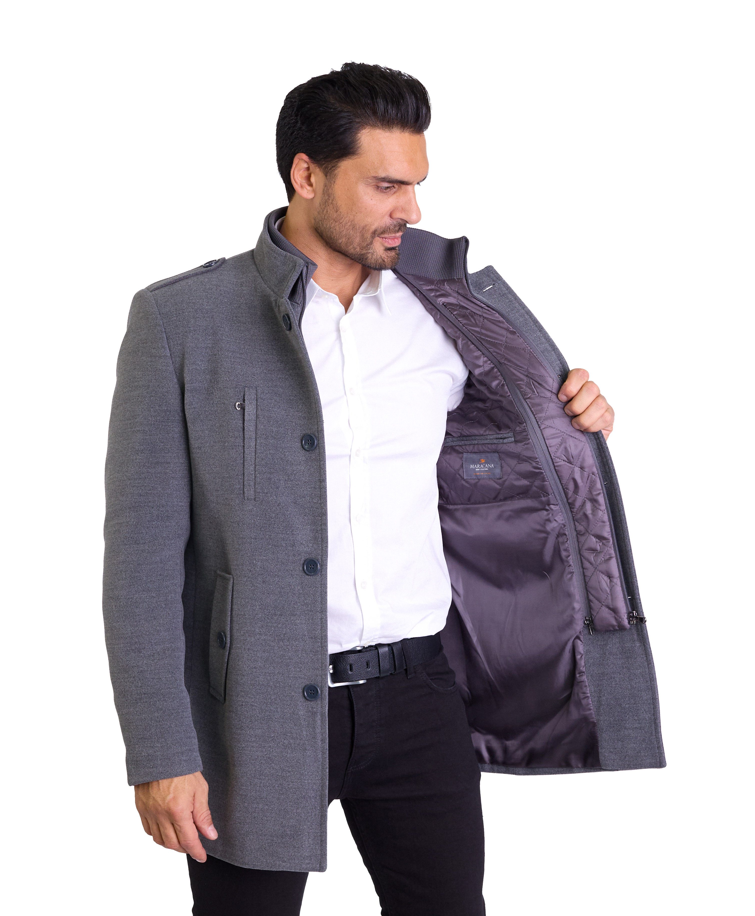 Denim Distriqt Wintermantel Herren Slim Fit günstig online kaufen