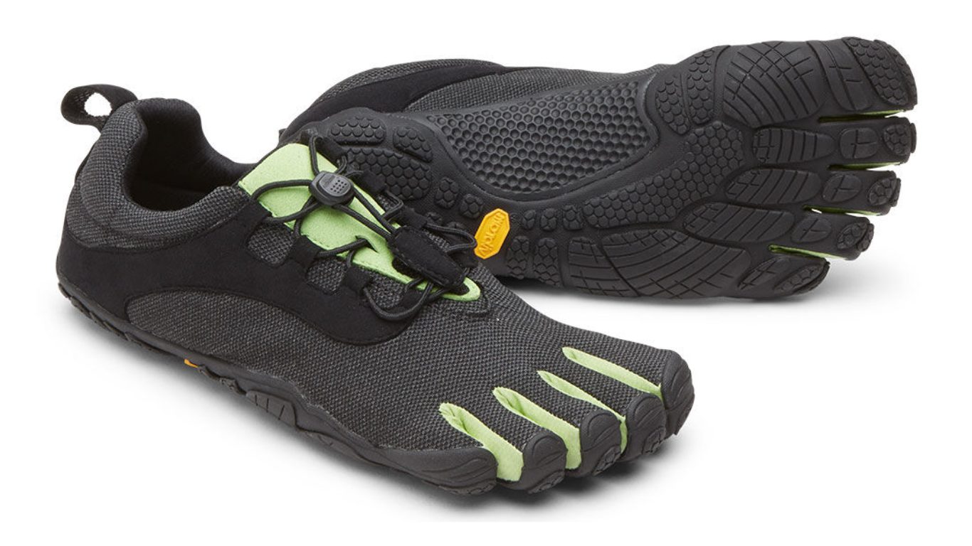 VIBRAM FiveFingers V-RUN RETRO Men Black/Green/Black Barfußschuh