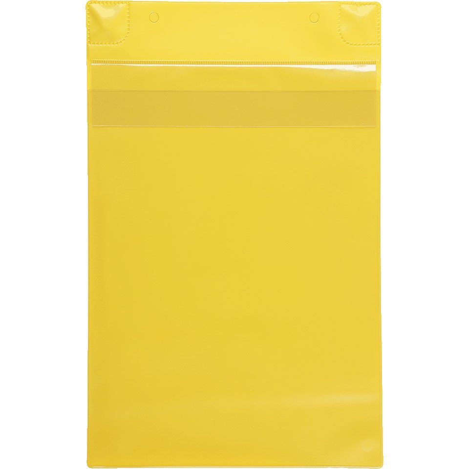 Zeitungsständer 5/VE Werbeanlagen XL, gelb, DIN (hoch) Einlegemaß 259x360x2mm, A4 König tarifold Magnettasche,