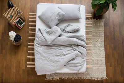 Bettwäsche Linus, lavie, Bettdeckenbezug aus 100% Leinen mit Stonewash-Finishing