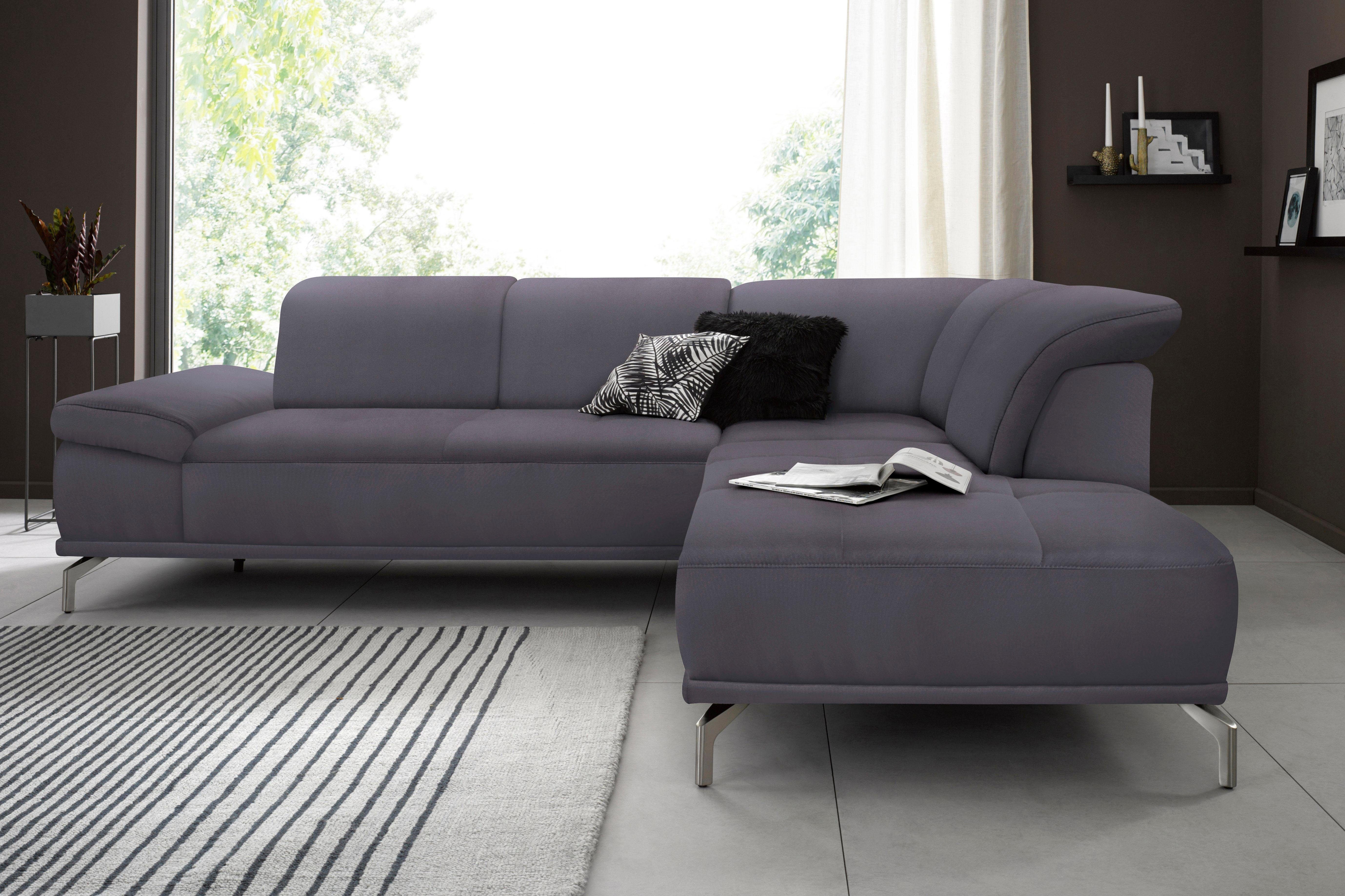 Home affaire Ecksofa Caluna, Inkl.Sitztiefenverstellung, wahlweise mit Kopf- und Armteilverstellung