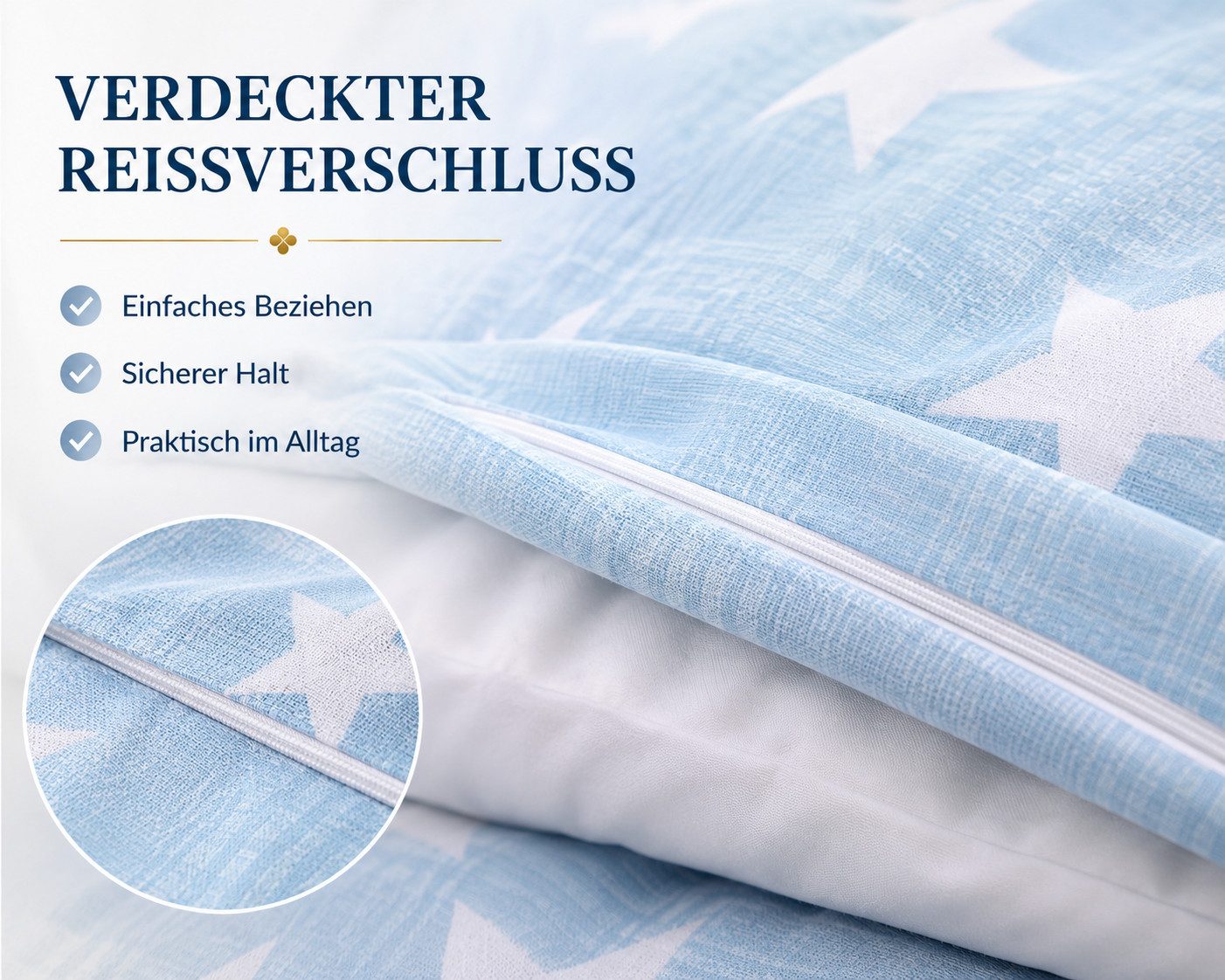 Leonado Vicenti Bettwäsche TR 135 Sky Dream V. O, Renforcé, 2 teilig, mit verdecktem Reißverschluss, Wendebettwäsche