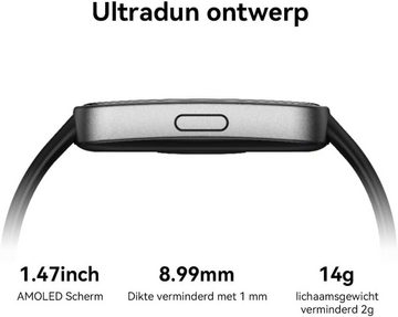 Huawei Smartwatch (1,47 Zoll, Android, iOS), Ultraflaches Design, Schlaf-Tracking,2 Wochen Akkulaufzeit,Gesundheits