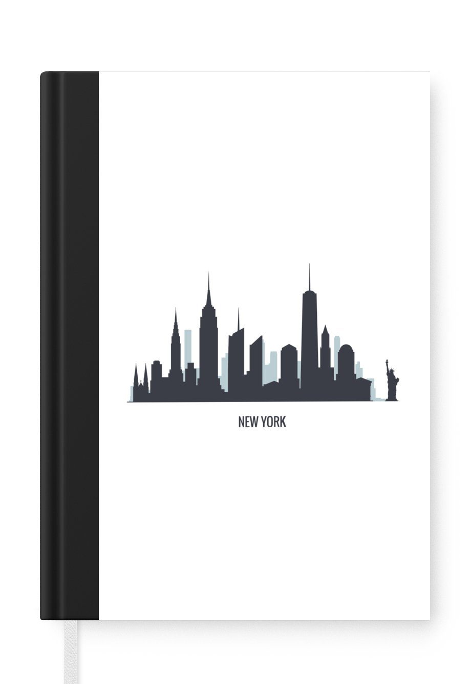 MuchoWow Notizbuch New York - USA - Skyline, Journal, Merkzettel, Tagebuch, Notizheft, A5, 98 Seiten, Haushaltsbuch