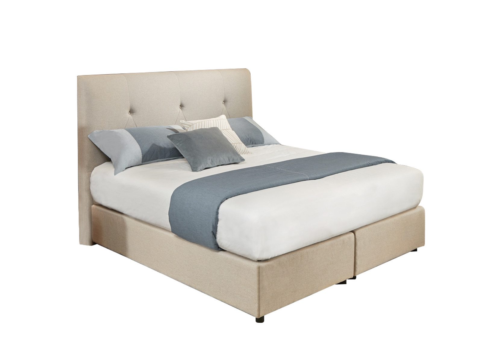 V6 Boxspringbett Modell 207 mit Taschenfederkernmatratze günstig online kaufen