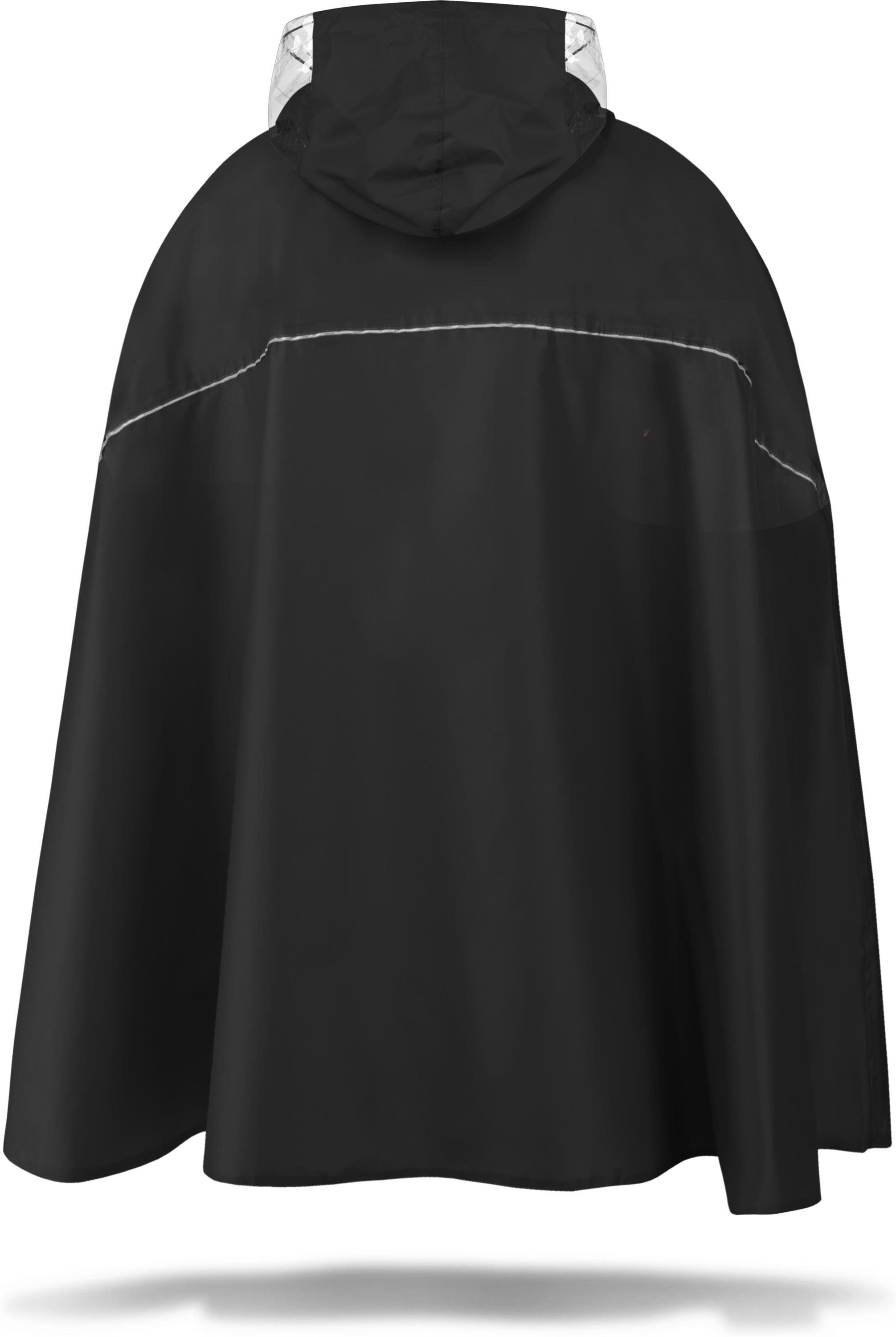 normani Regenponcho Regenponcho Sohra Wasserdichter Fahrradponcho mit Kapuze und Sichtfenster