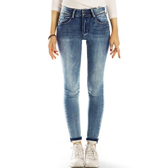 be styled High-waist-Jeans High Waist Röhrenjeans Skinny enge Stretch Hose - Damen - j21g-2 mit Stretch-Anteil 5-Pocket-Style High Waist