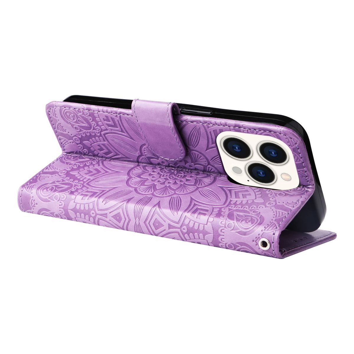 König Design Handyhülle Apple iPhone 14 Pro, Schutzhülle Schutztasche Case Cover Etuis Wallet Klapptasche Bookstyle