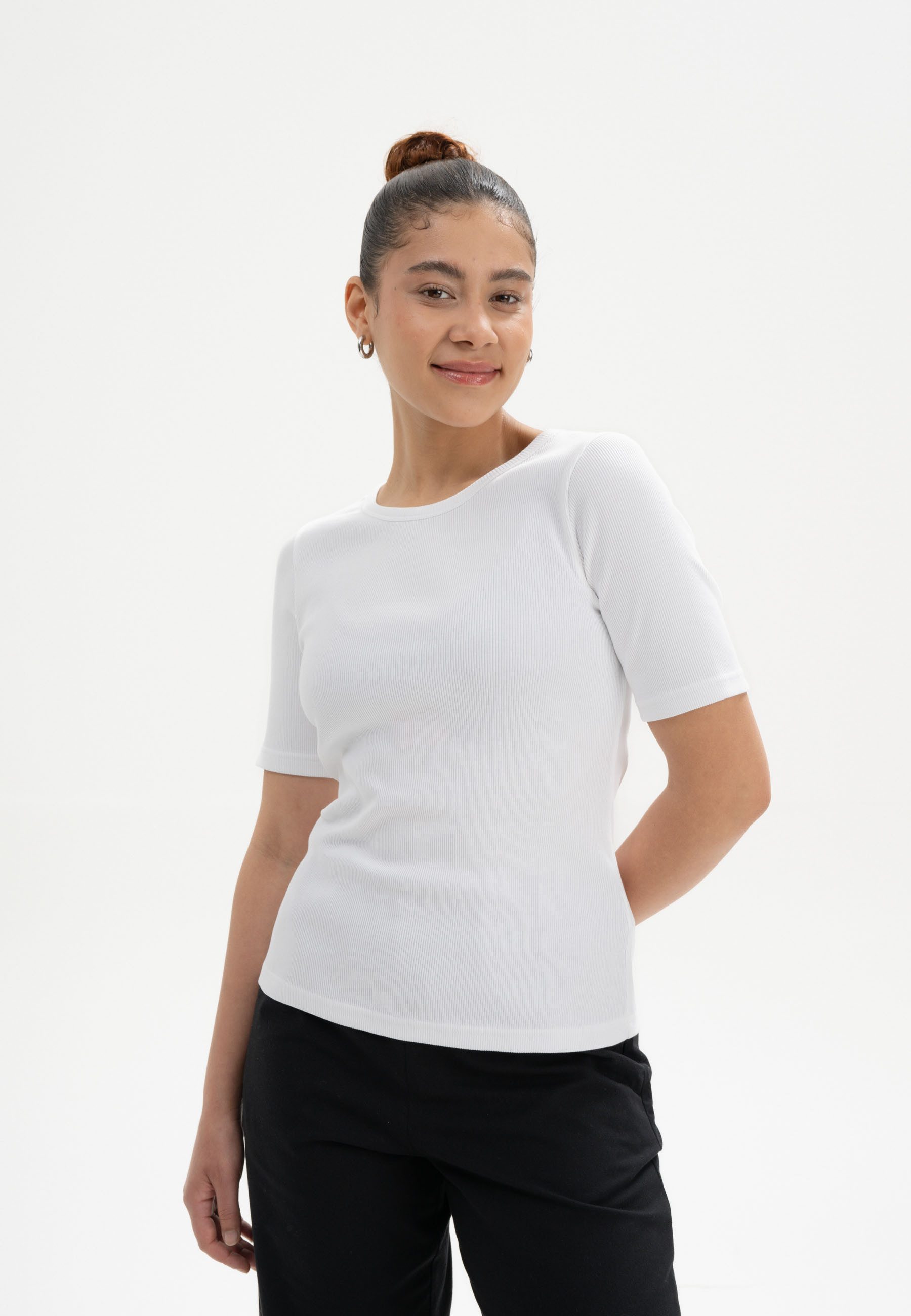 MELA Kurzarmshirt Ripp T-Shirt JASLEEN Kurze günstig online kaufen