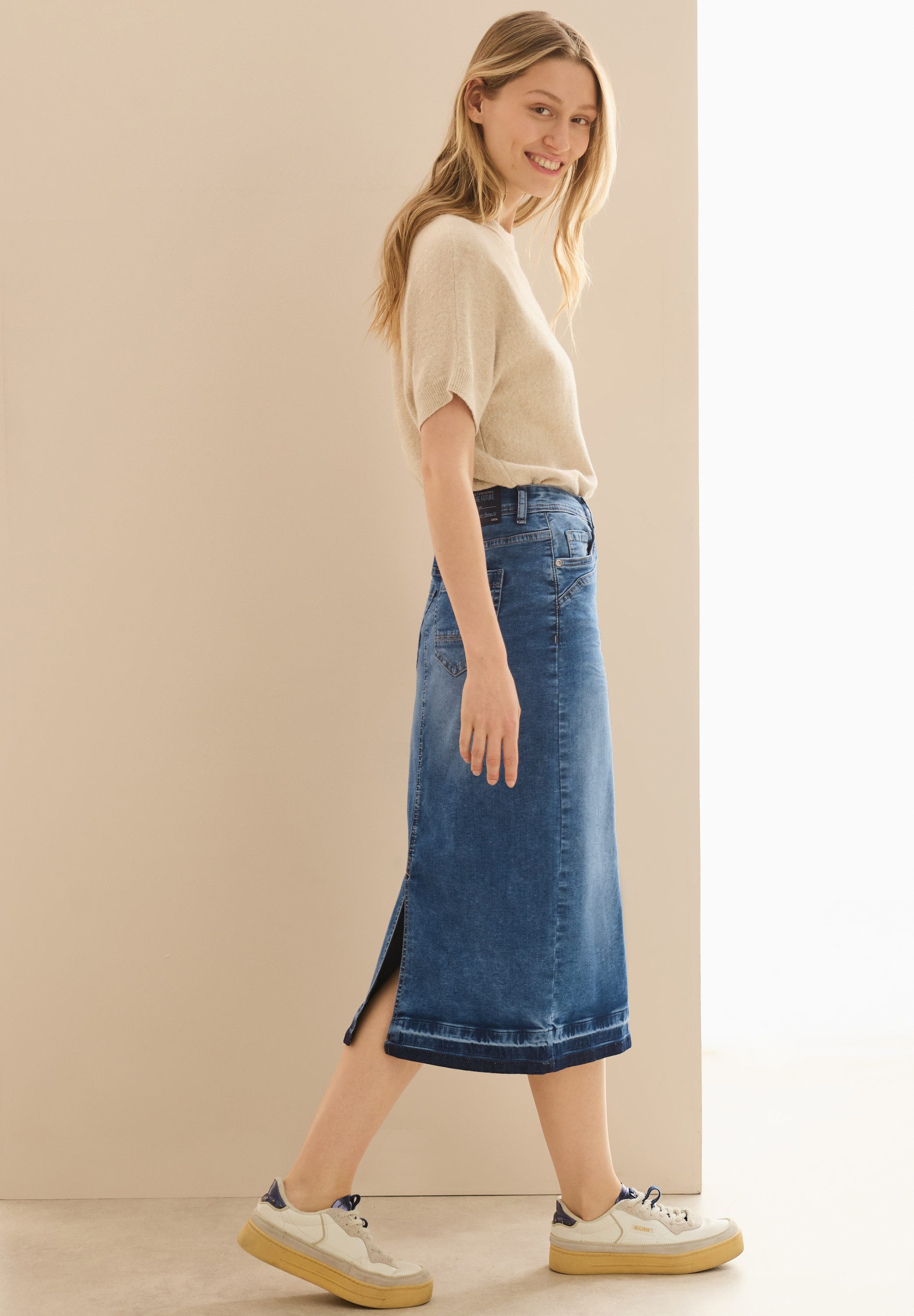 CECIL Jeansrock 5-Pocket-Style