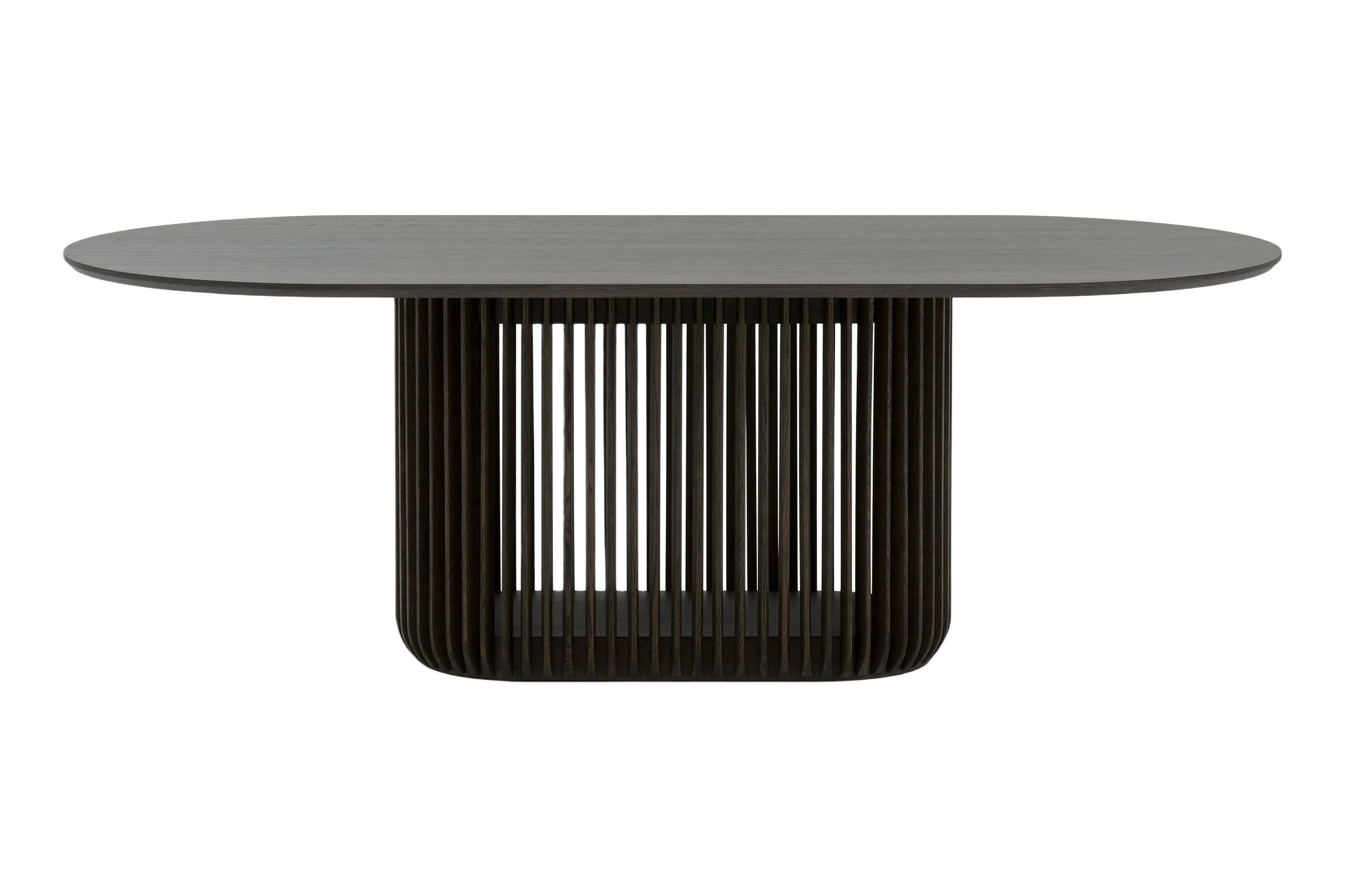 Woodek Design Esstisch FRANZ aus massiver Eiche und Eichenfurnier, Espresso, Handgefertigt (Espresso matt lackiert, 1-St., Oberfläche Espresso matt lackiert), Maße: 220x105 cm, Höhe 76 cm