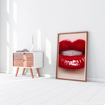 Sinus Art Poster 90x60cm Poster Fotografie Sinnliche rote Lippen