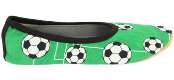 Beck Schläppchen Fussball, Jungs- Gymnastikschuh (für schmale Füße, mit rutschfester Laufsohle) aus Naturkautschuk, atmungsaktive Baumwolle