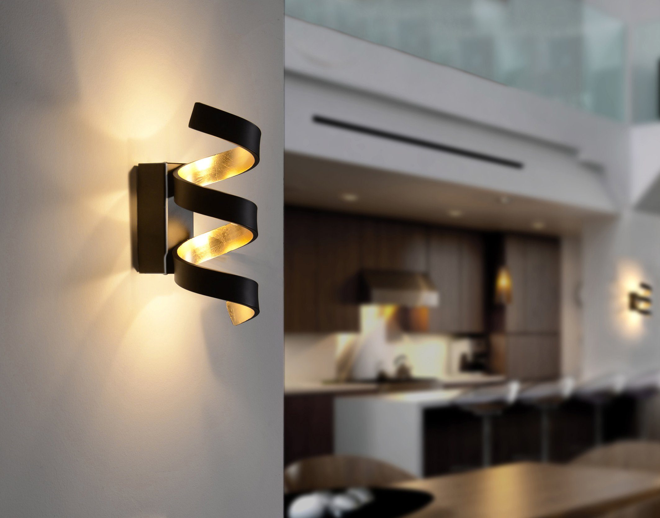 LUCE Design integriert, HELIX, LED LED fest Warmweiß Wandleuchte