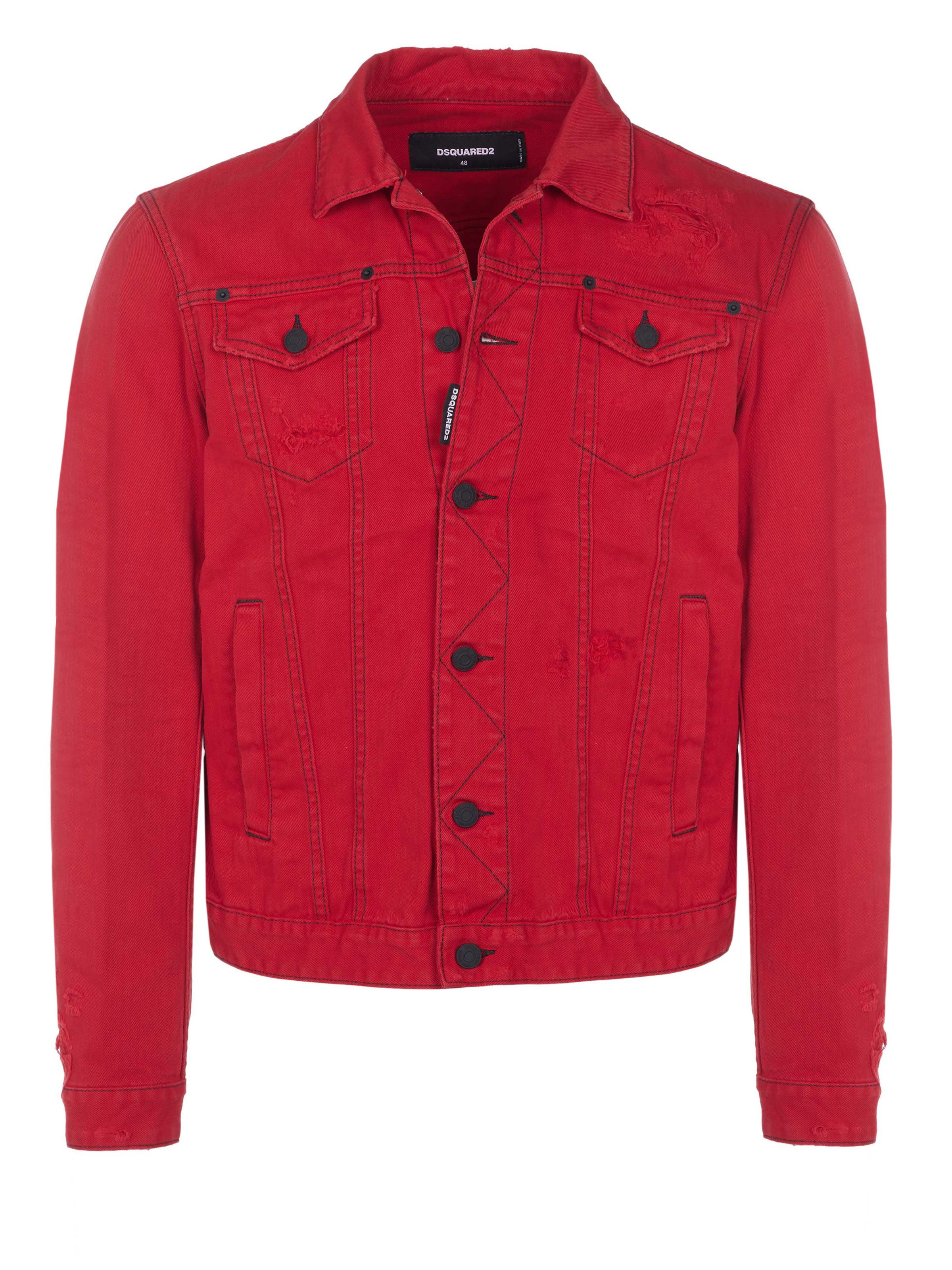 Dsquared2 Jeansjacke Dsquared2 Jacke Dan rot