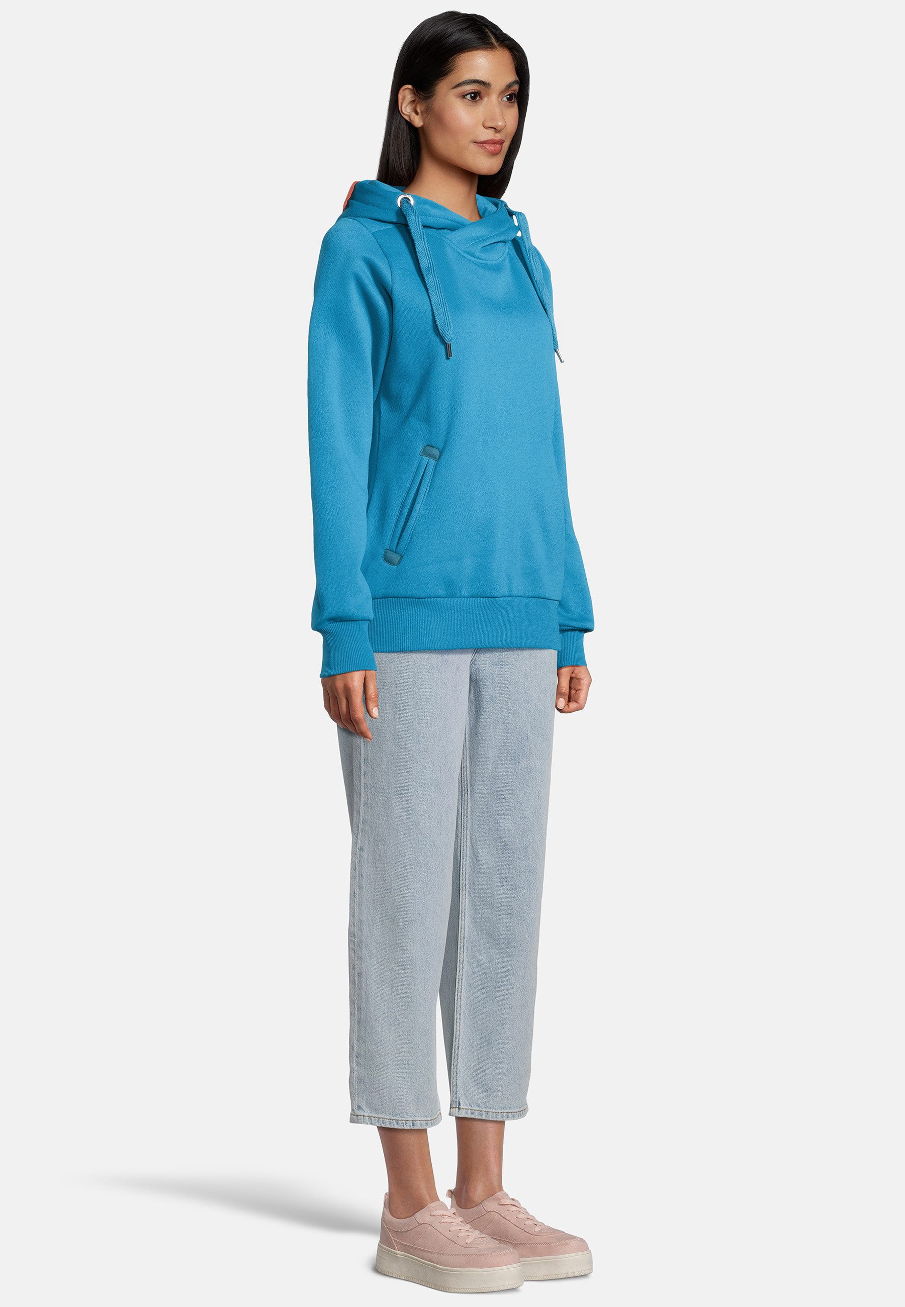 salzhaut Hoodie SÜNN Damen Tailliert salzhaut Kapuzenpullover – bequemer Fit und nordisch klares Design – Bild 4 von 5