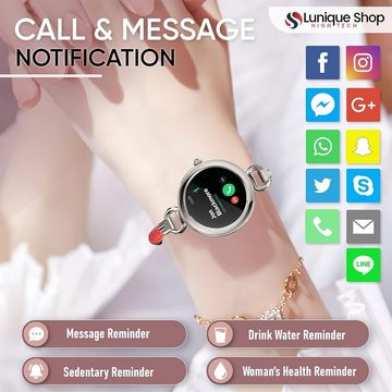 LUNIQUESHOP Smartwatch (1,49 Zoll, Android, iOS), mit Telefonfunktion,Nachrichten Fitnessuhr,Aktivitätsarmband,Blutdruck