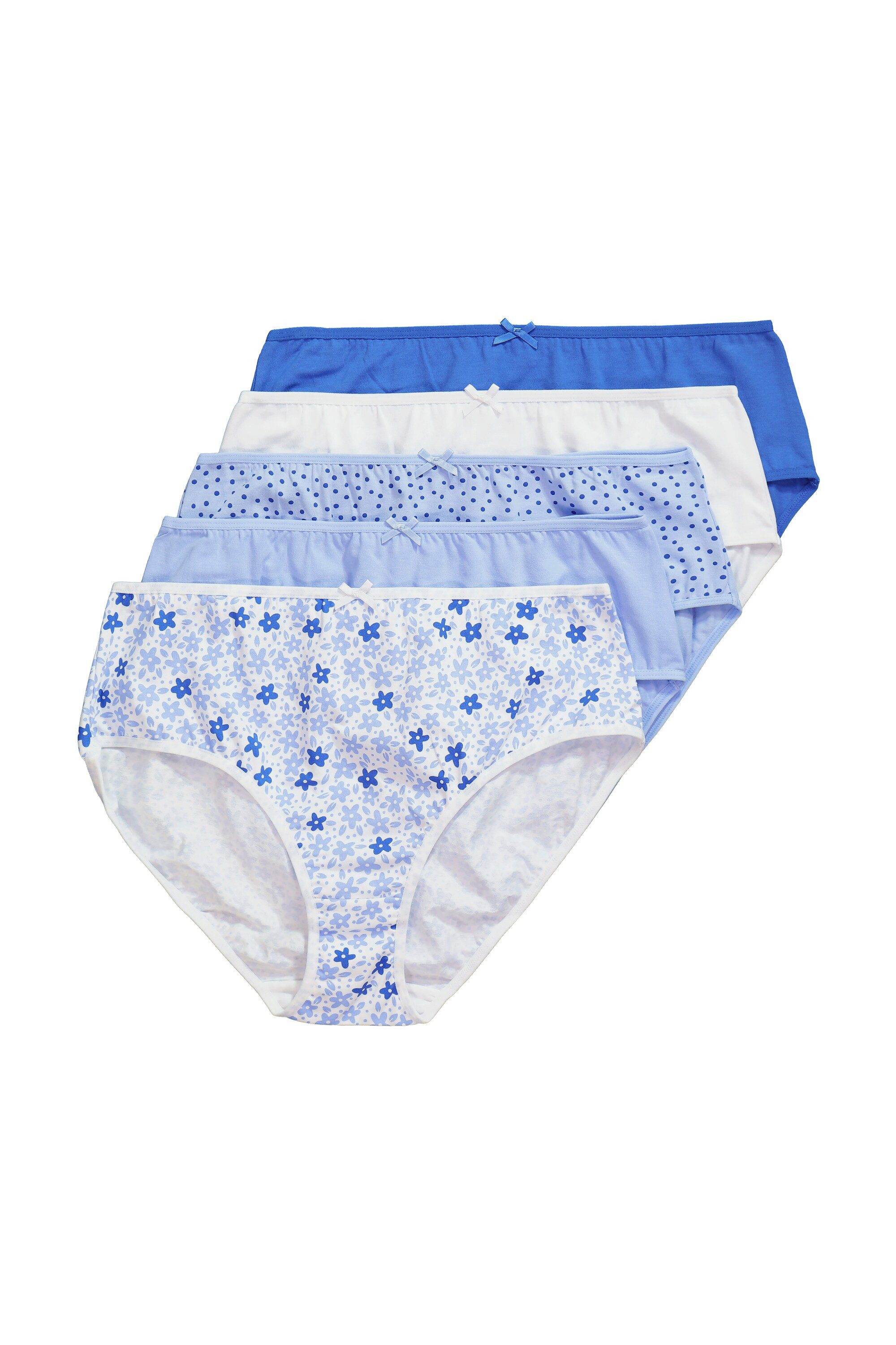 Midislip Midislips 5er-Pack Blumen/Blautöne