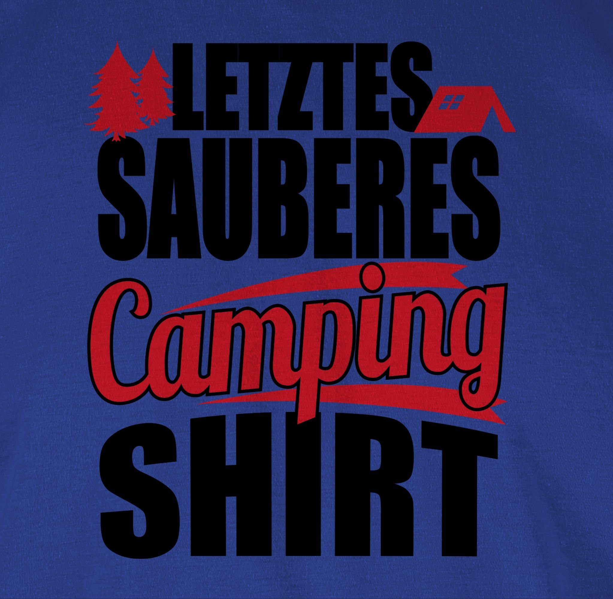 Shirtracer Camping Outfit Hobby schwarz Royalblau 3 Shirt T-Shirt sauberes Letztes