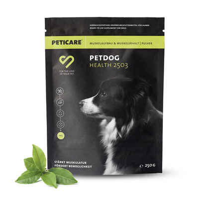 Peticare Futterbehälter Muskulatur & Aktiv Pulver-Mix für Hunde - petDog Health 2503, (250-tlg)