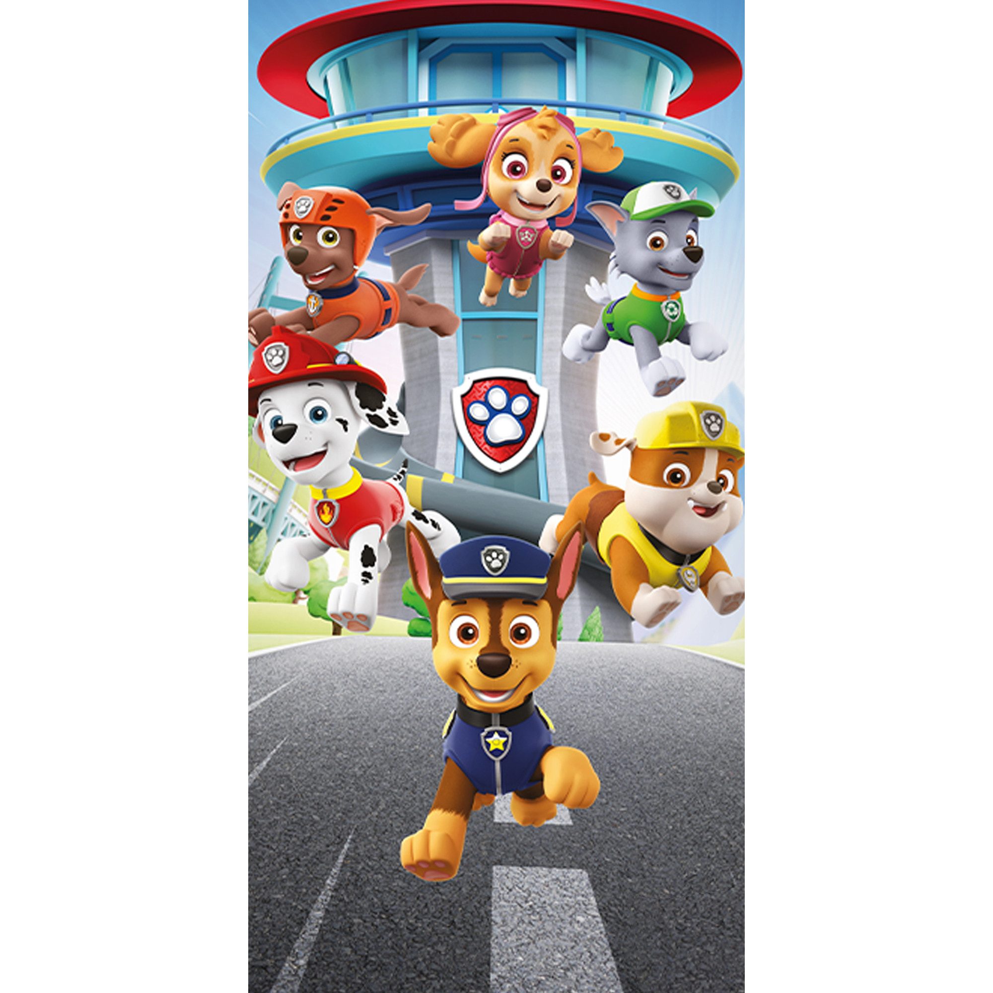 BERONAGE Badetuch Paw Patrol Badetuch Street 70x140 cm, Baumwolle (1-St), Frottee in Velours-Qualität