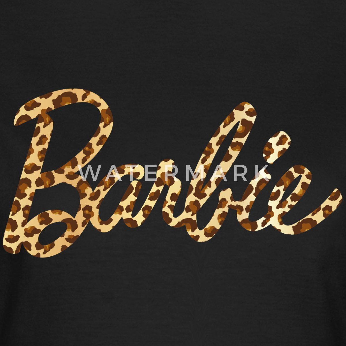 Spreadshirt T-Shirt Barbie Leo-Print Logo Frauen günstig online kaufen
