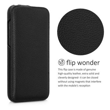 kalibri Handyhülle Flip-Hülle Ultra Slim Tasche für Apple iPhone 15 Pro Max, Leder Schutzhülle Case