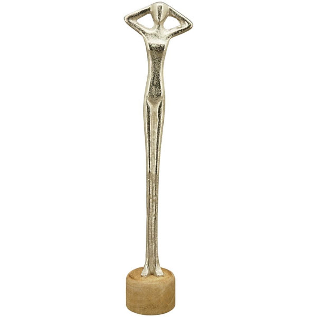 Annimuck Dekofigur Skulptur Artisanal, silber, Alu/Holz, günstig online kaufen
