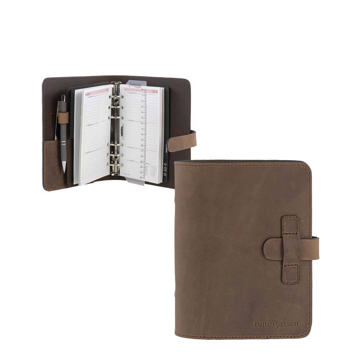 Ruitertassen Terminplaner "Classic Premium" Terminkalender Leder 16x20cm, mit Kalender 2025