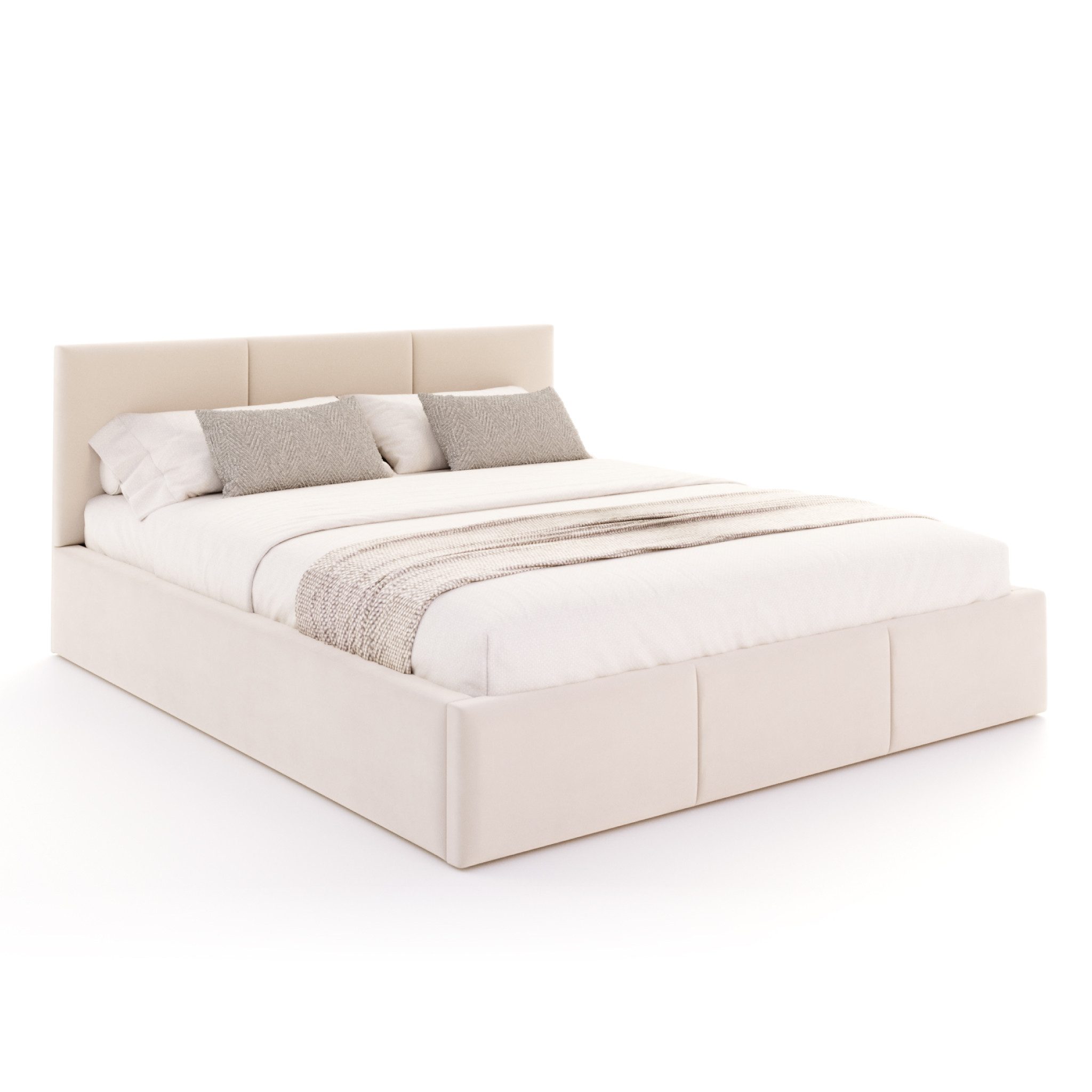 FDM Polsterbett BELORA modern mit Bettkasten MADE IN EU - mit Trinity Velours Bezug (verfügbar 90x200 120x200 140x200 160x200 180x200cm, Bettrahmen, Bett, mit großen gepolsterten Kopfteil, mit Bettkasten zum aufklappen), Hebbarer Metallrahmen, Bettkasten, mit/ohne Matratze