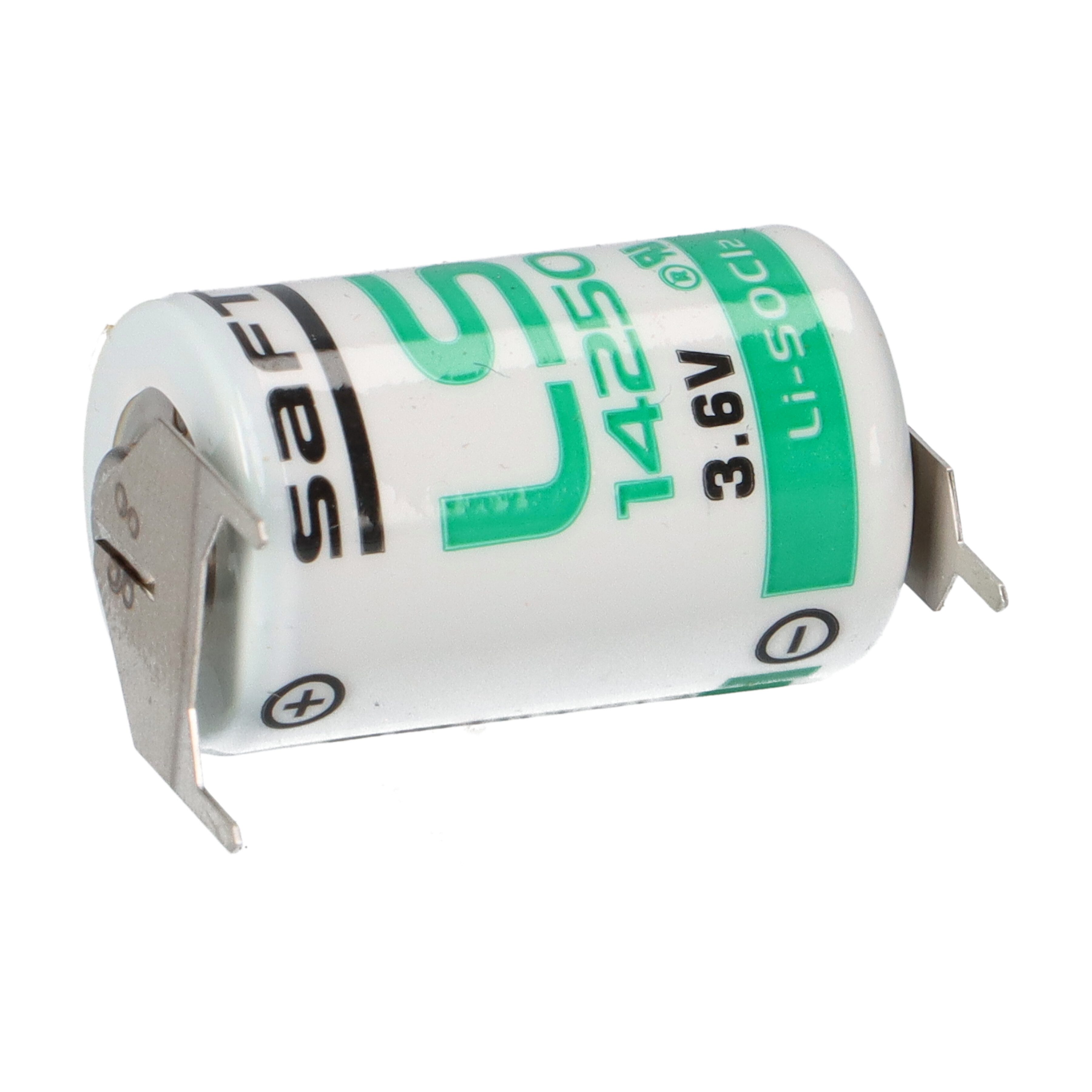 Saft Saft Lithium 3,6V LS14250-3PF Batterie 1/2AA Zelle pin ++/- Batterie