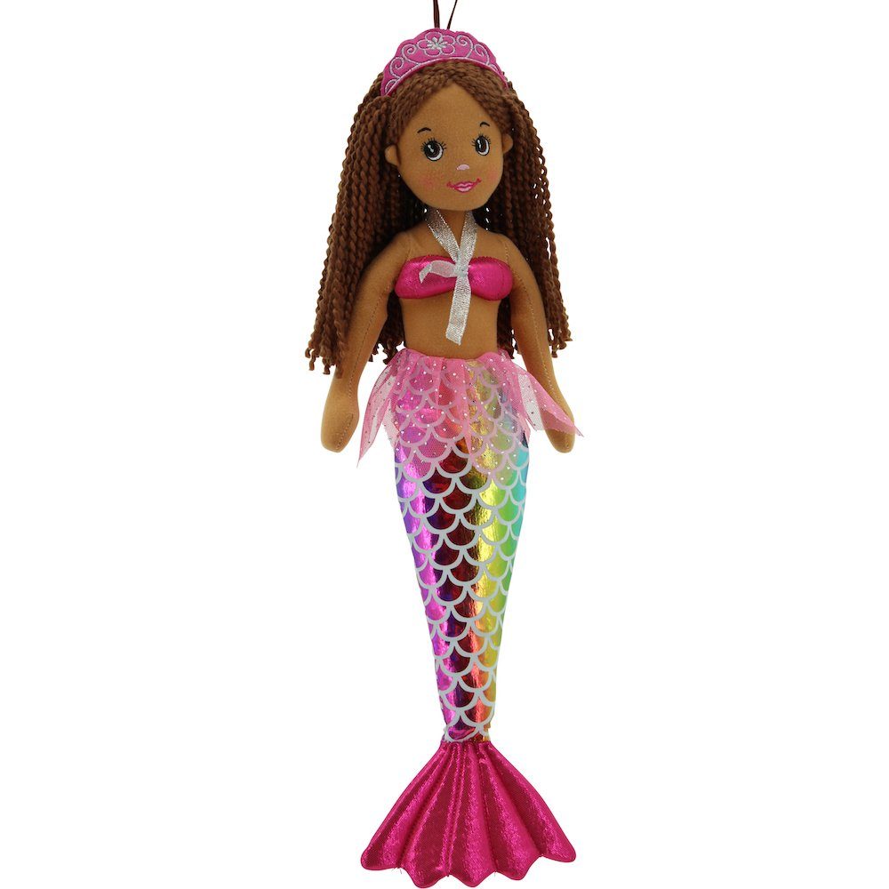 Meerjungfrauenpuppe Sweety Toys 11919 Stoffpuppe Meerjungfrau 45 cm Regenbogenfarben