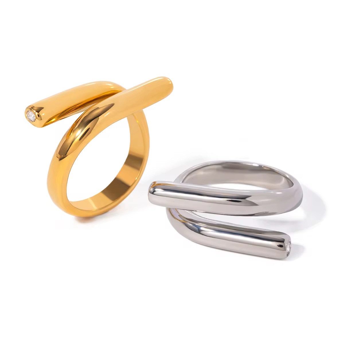 ROUGEMONT Fingerring Minimalistischer Wasserfester Damen Ring Gr.7