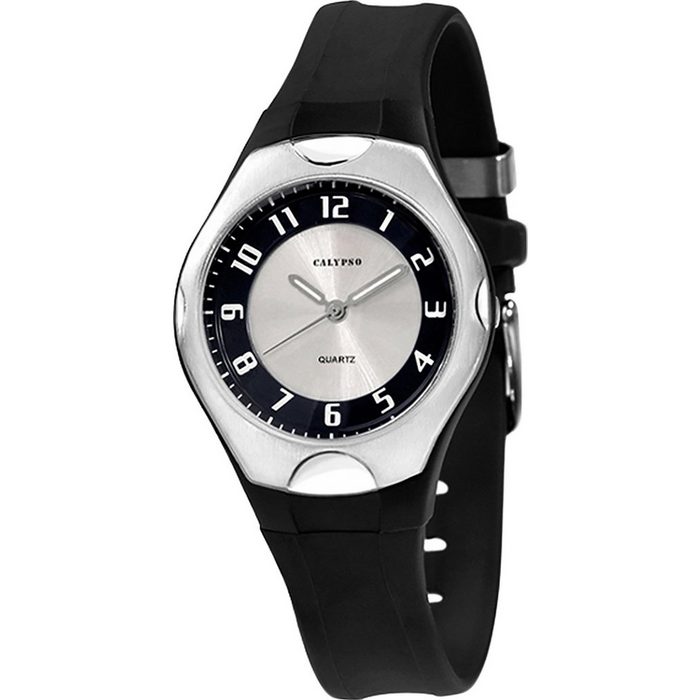 CALYPSO WATCHES Quarzuhr Calypso Damen Uhr K5162/3 Kunststoffband (Armbanduhr) Damen Armbanduhr rund PURarmband schwarz Elegant