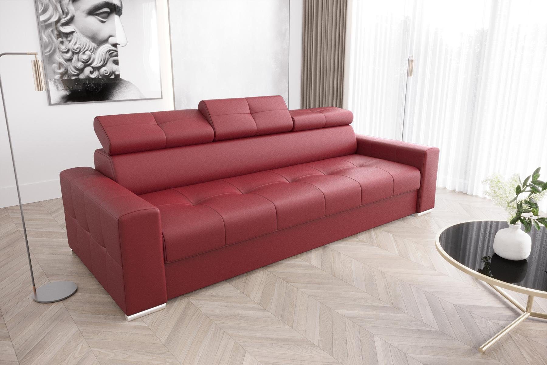 Rot Moderne Sitz 3er Made Sofas Möbel Europe Zimmer JVmoebel Weiß in Sofa Polster Dreisitzer,