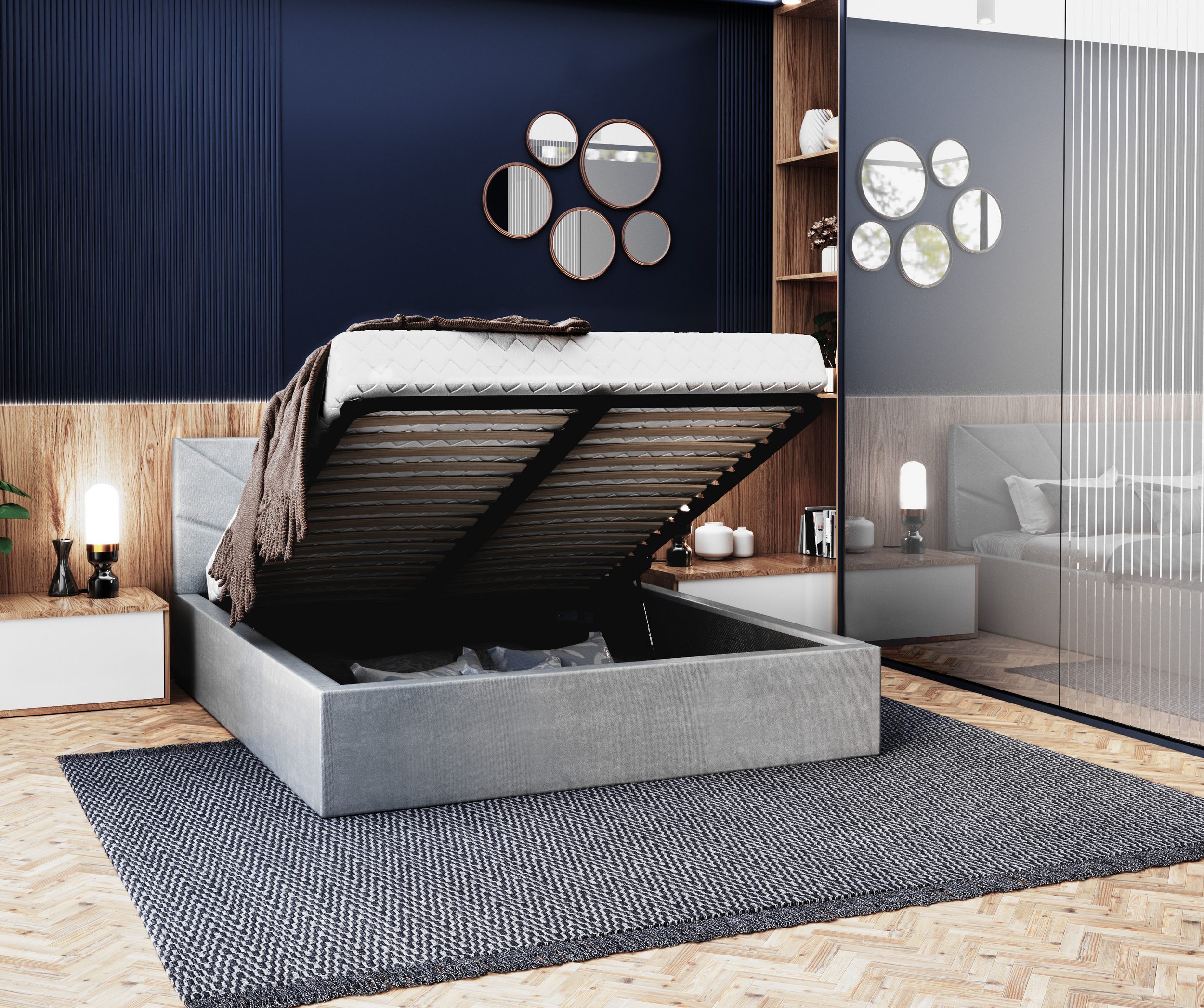 FDM Polsterbett Bettrahmen Bettgestell 90x200, 120x200, günstig online kaufen