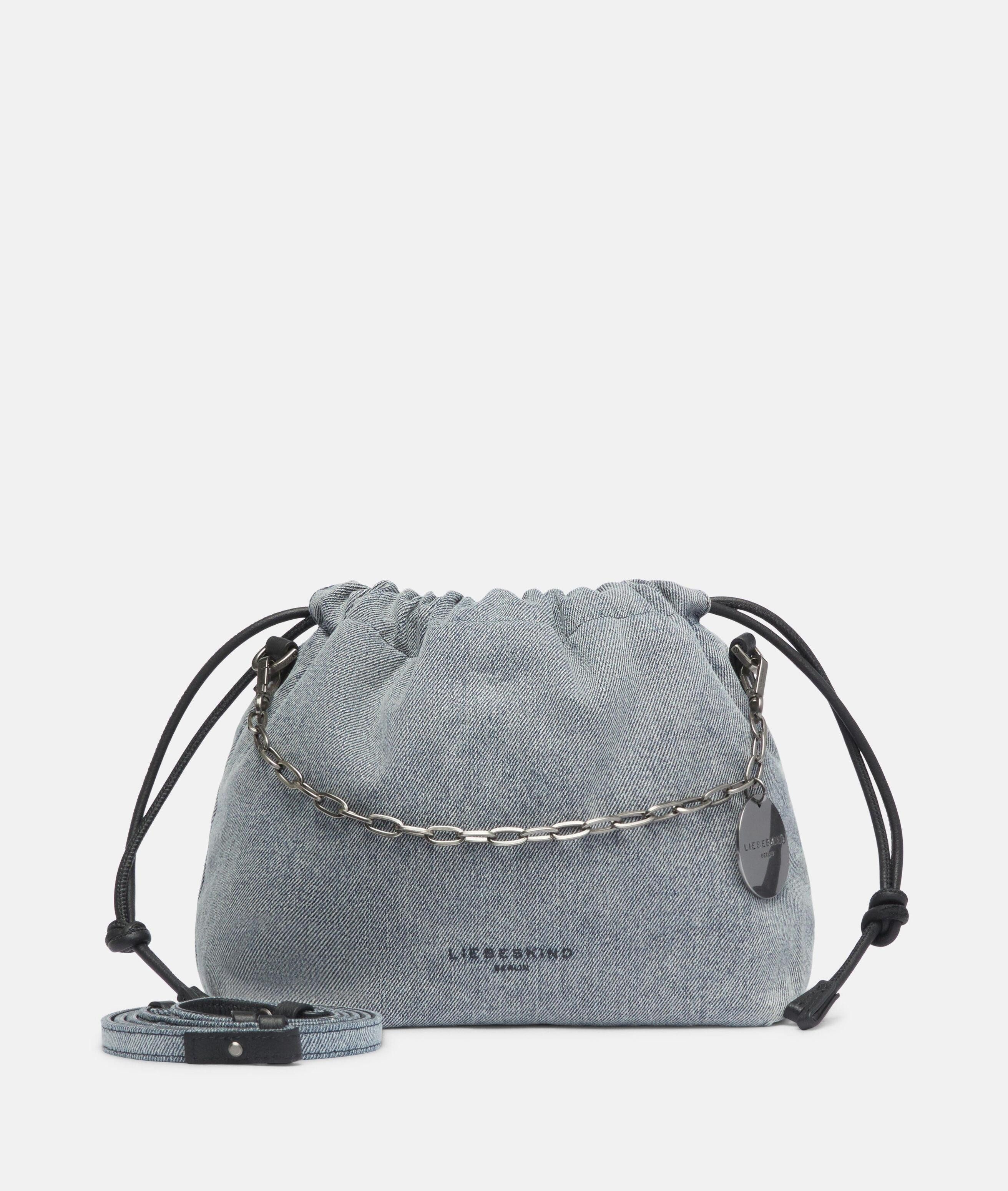 Liebeskind Berlin Schultertasche Hobo, Handliche Beuteltasche aus Denim