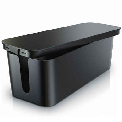 BEARWARE Kabelbox, (1-tlg), Kabel Box mit Gummifüßen - Kabelmanagement / dezente Optik / Ladebox