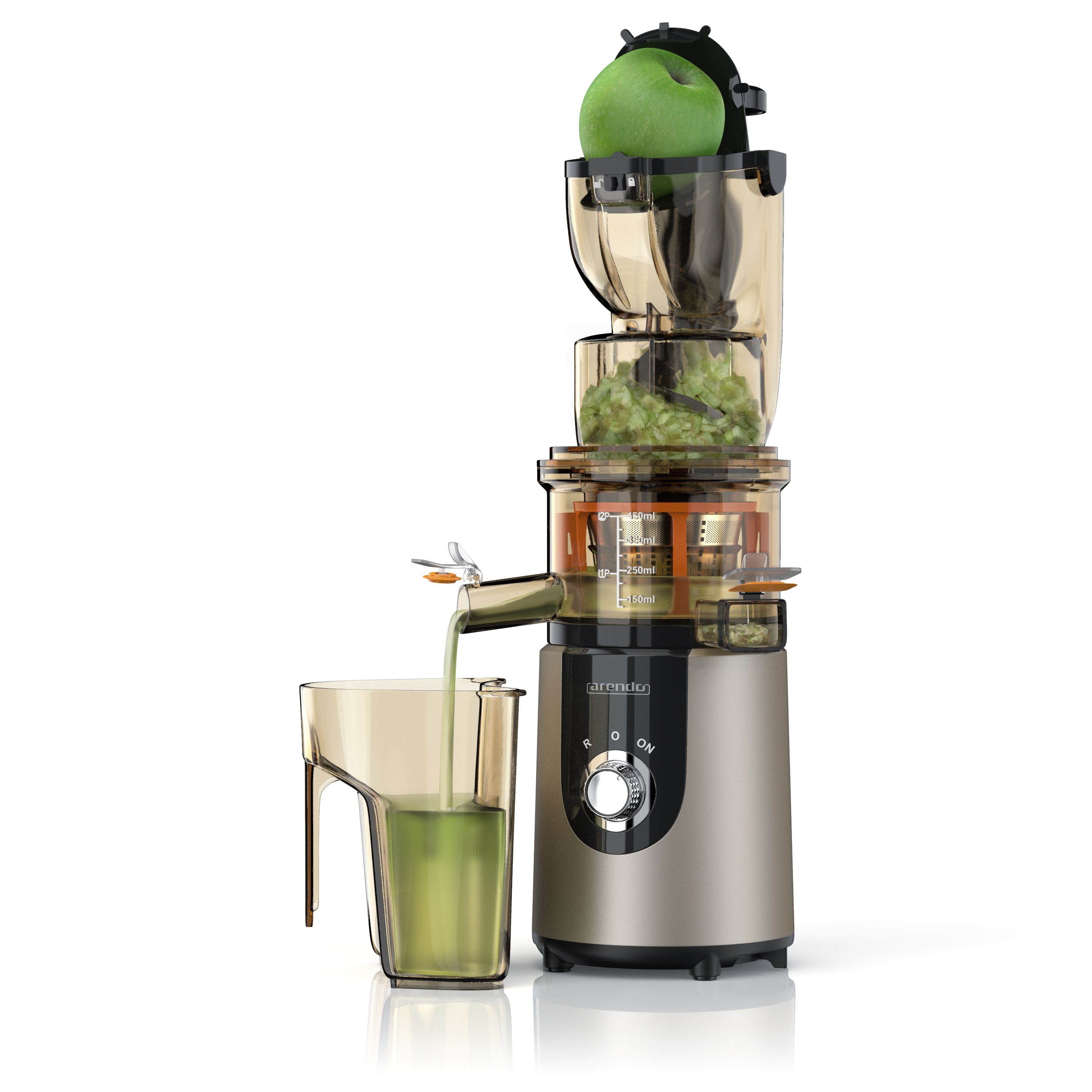 Arendo Slow Juicer, Entsafter mit 200W für kaltes Pressen Slow Juicer