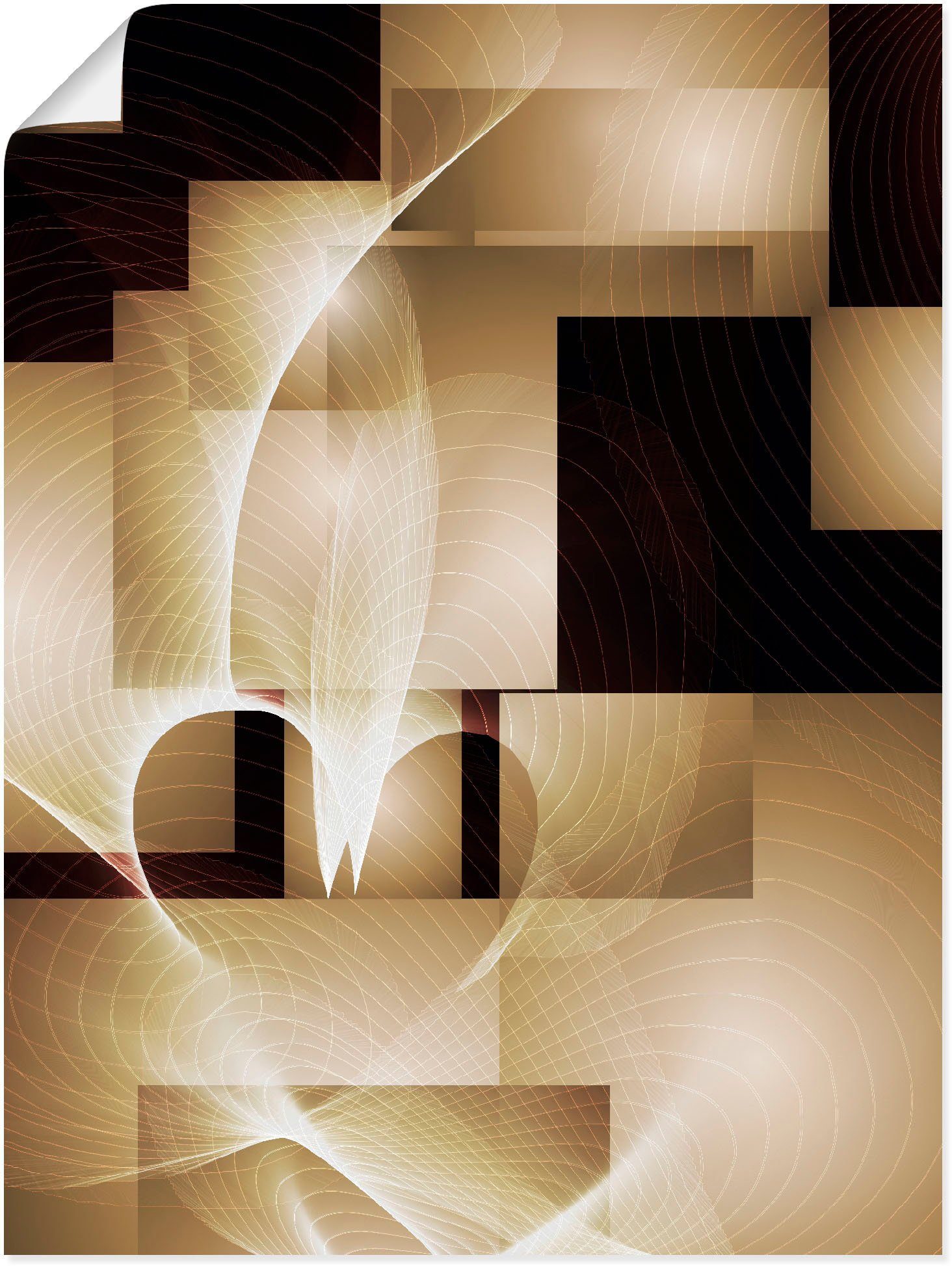 Artland Wandbild Herzstruktur, Muster (1 als Leinwandbild, Größen in Poster versch. Alubild, St), Wandaufkleber oder