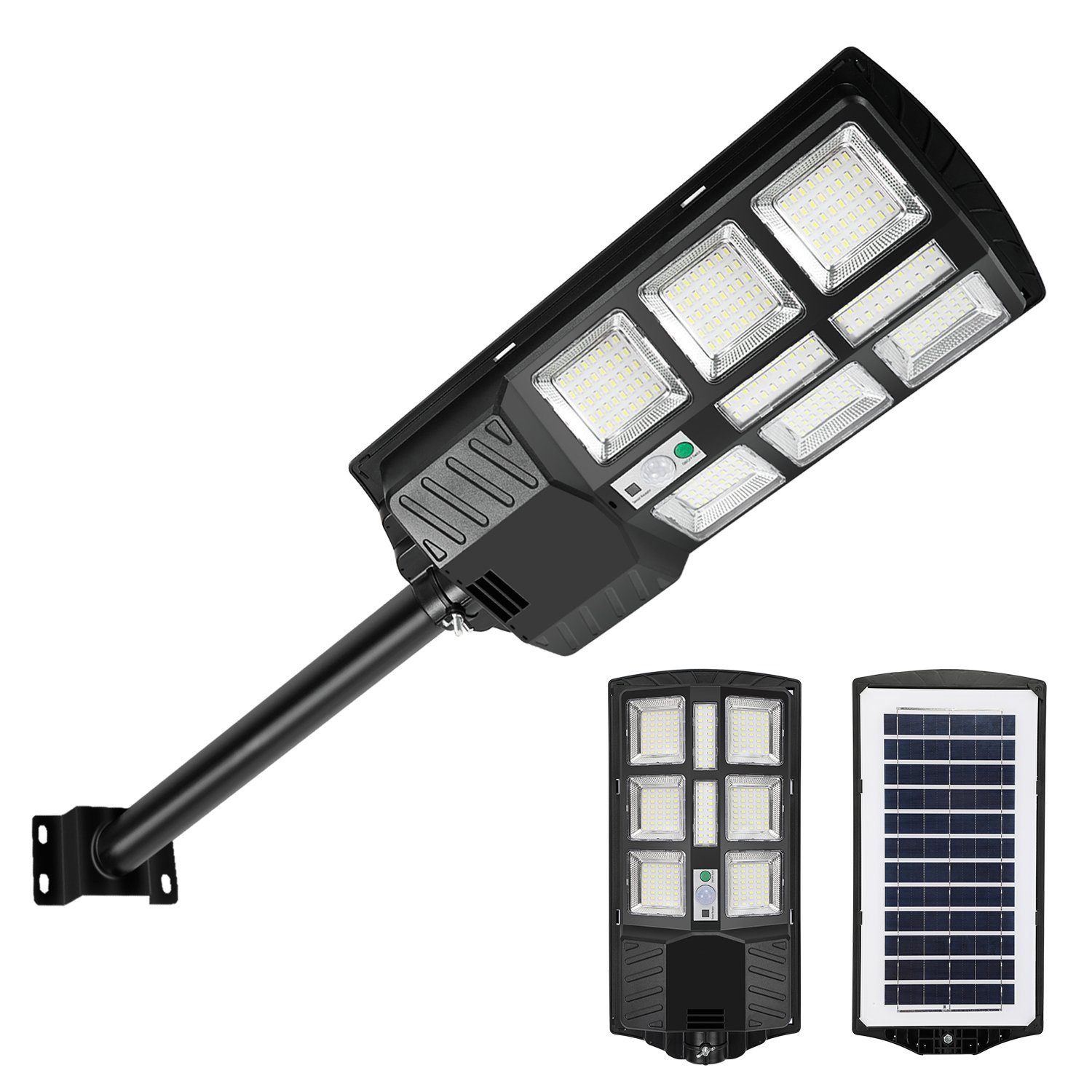 Lospitch LED Solarleuchte Straßenlampe LED Solar Straßenlaterne Bewegungsmelder mit Gartenlampe