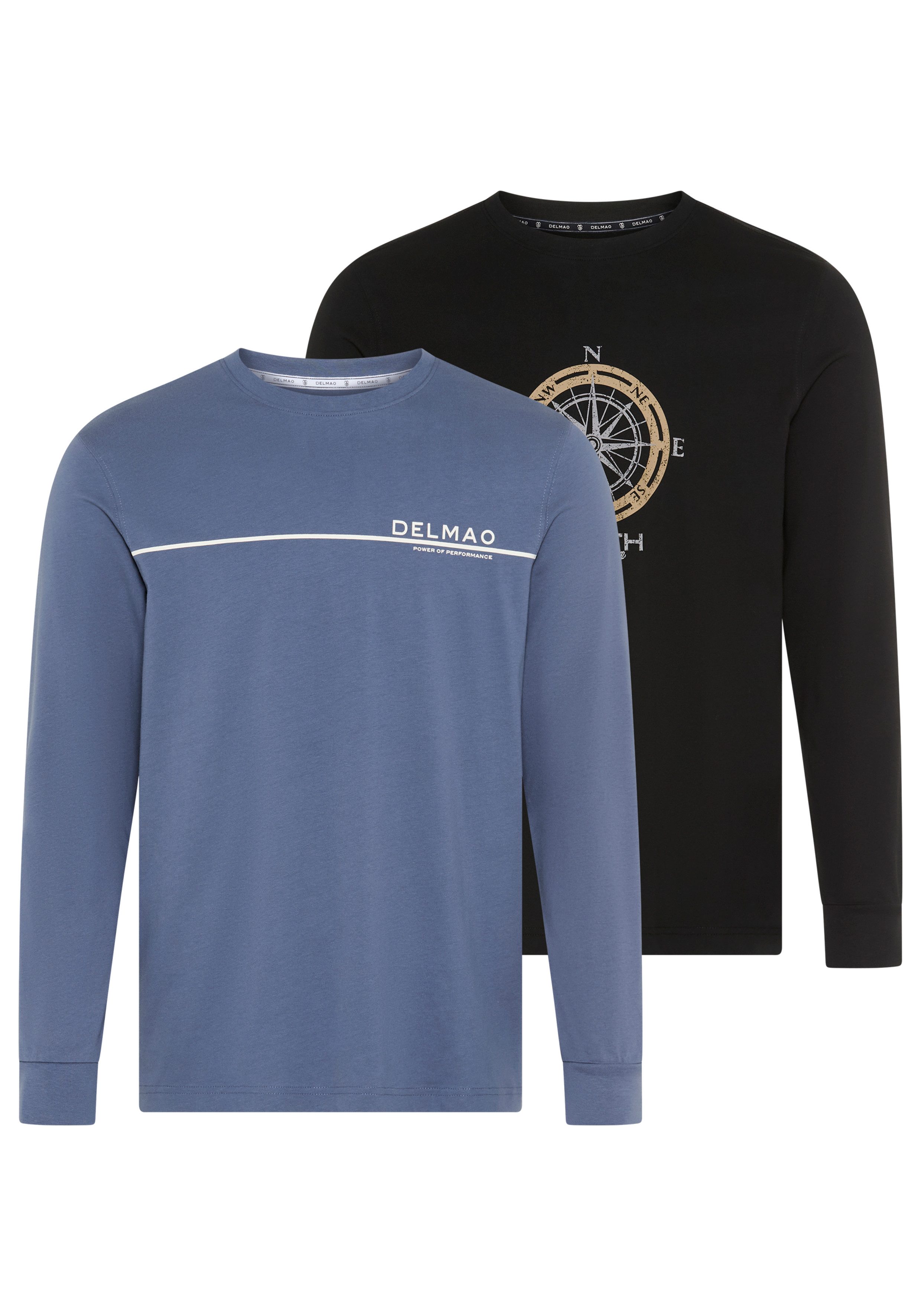 DELMAO Rundhalsshirt Neue Kollektion casual Stil, langarm, schmale Passform günstig online kaufen