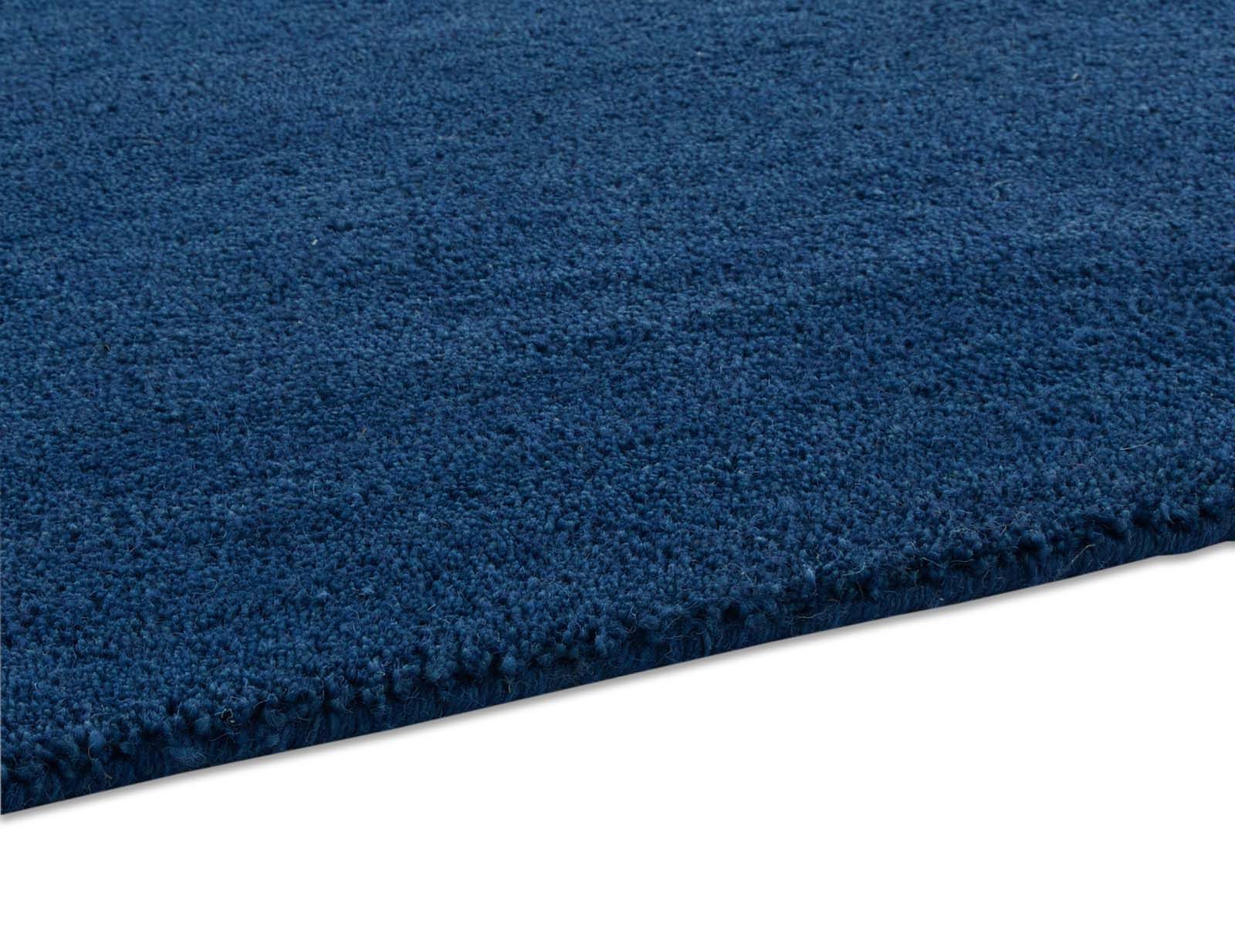 TaraCarpet Wollteppich TaraCarpet Gabbeh Georgia Teppich aus reiner Schurwolle handgearbeite, rechteckig, Höhe: 18 mm, Wollteppich Gabbeh Georgia blau Wohnzimmer Schlafzimmer ca 160x230