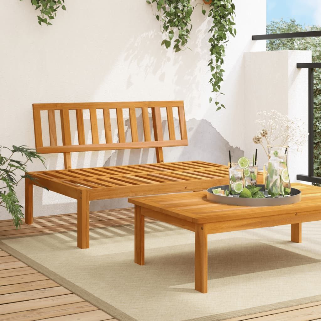 vidaXL Loungesofa Garten-Mittelsofa aus Paletten Massivholz, 1 Teile